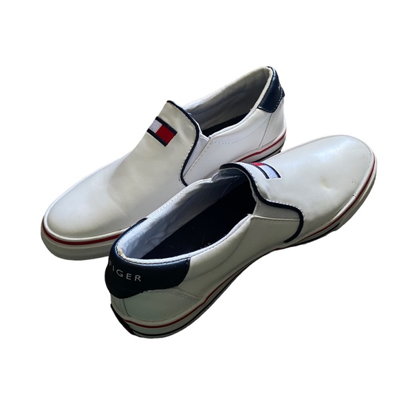 Tommy Hilfiger X VANS Slip on Sneakers WHITE BLUE AND RED. - Picture 1 of 6